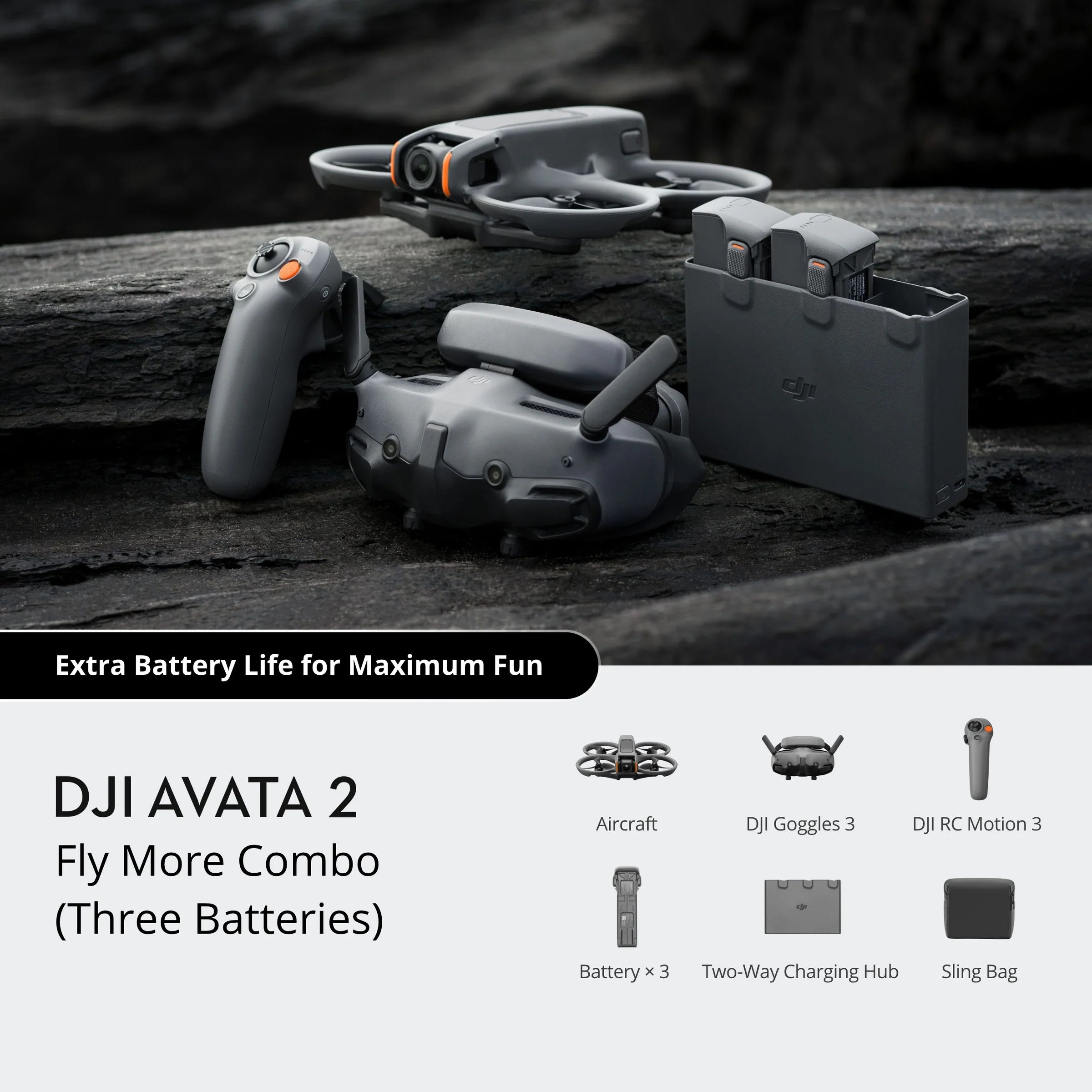 DJl Avata 2 Drone Fly More Combo (Three Batteries)